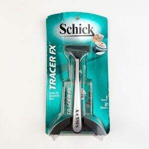 Vintage 1999 Schick Tracer FX One Handle Two Refill Cartridge New *Read